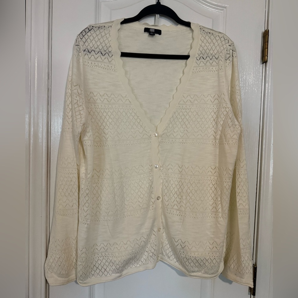Frye Cream‎ Knit Cardigan Sweater
